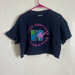MTV navy crop top